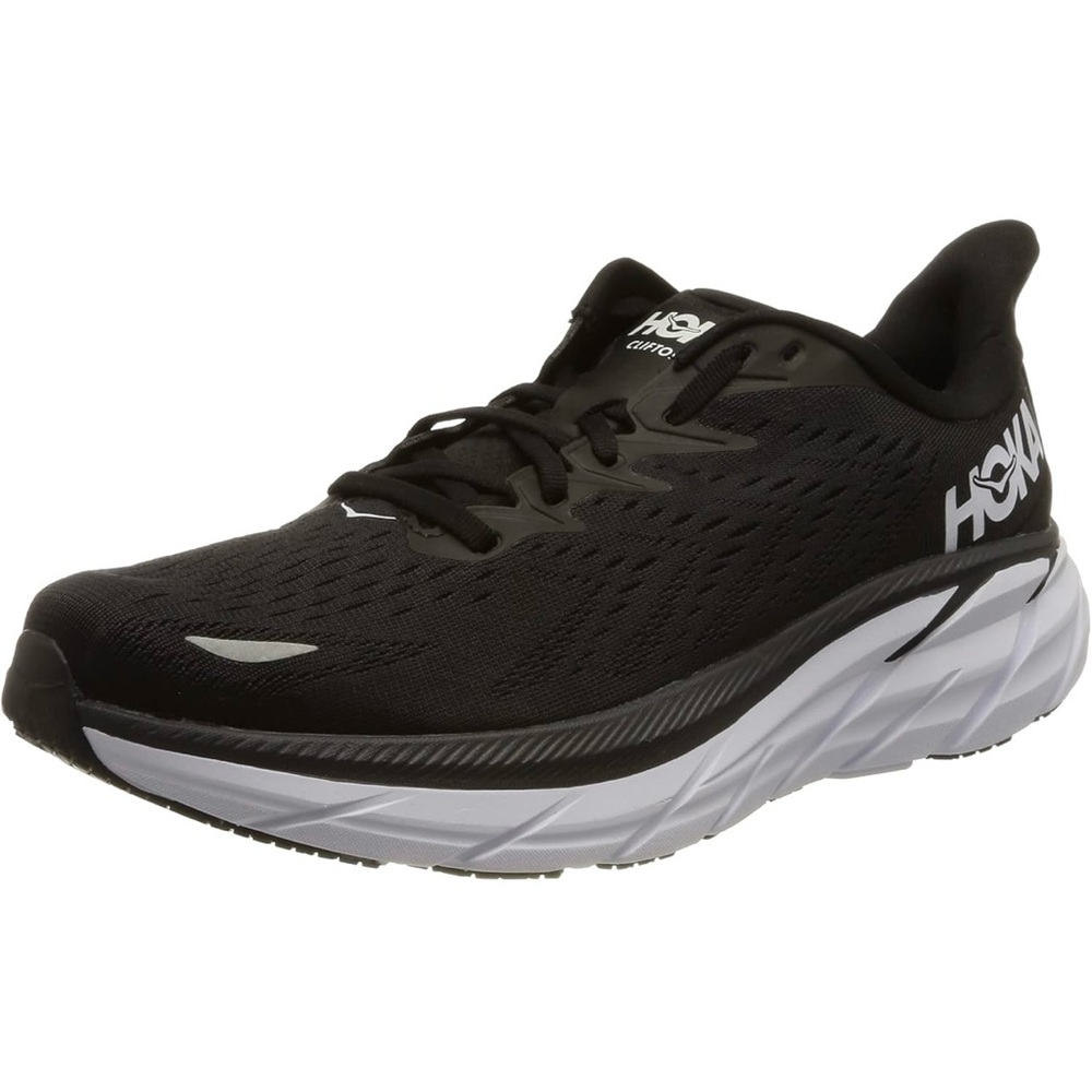 Hoka Clifton 8 Black/White Women’s Running Shoes Size 7.5, Only worn 1-2 times